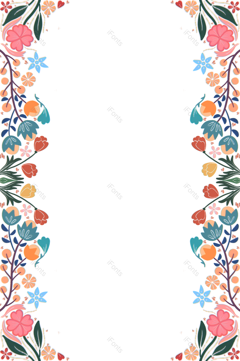 边框图片,鲜花元素,彩色PNG,春天免抠素材